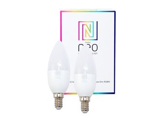 Chytrá WiFi žárovka LED E14  5W RGBW IMMAX NEO 07005B 2ks