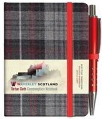 Waverley S.T. (S): Castle Grey Mini with Pen Pocket Genuine Tartan Cloth Commonplace Notebook Waverley S.T. (S): Castle Grey Mini with Pen Pocket Genuine Tartan Cloth Commonplace Notebook