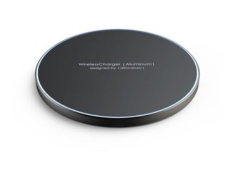 Nabíječka WIRELESS CHARGER ALUMINIUM GREY bezdrátová