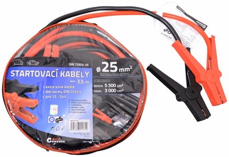 Kabely startovací 600A 3,5m COMPASS TÜV/GS DIN72553-25 Kabely startovací 600A 3,5m COMPASS TÜV/GS DIN72553-25