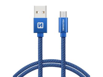 Kabel SWISSTEN USB/Micro USB 1,2m modrý