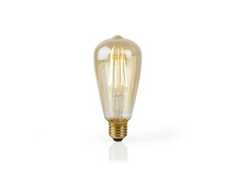 Chytrá WiFi žárovka LED E27  5W bílá teplá NEDIS WIFILF10GDST64 SMARTLIFE