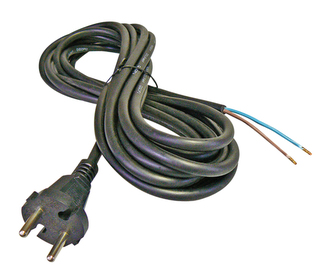 Flexo šňůra gumová 2x1,5mm 3m černá