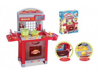 Dětská kuchyňka G21 SUPERIOR s příslušenstvím RED