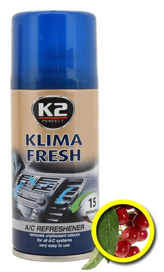 Osvěžovač vzduchu K2 KLIMA FRESH Cherry 150ml Osvěžovač vzduchu K2 KLIMA FRESH Cherry 150ml