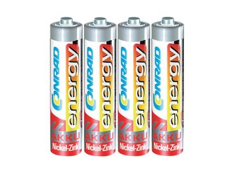 Baterie AAA (R03) nabíjecí 1,6V/550mAh CONRAD NiZn (blistr 4ks)