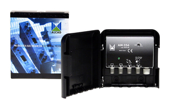 Anténní zesilovač ALCAD AM256, na stožár, 1xVHF(VKV+DAB) G20dB, 1xUHF G32dB