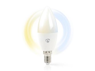 Chytrá WiFi žárovka LED E14  4.5W bílá teplá NEDIS WIFILW10WTE14 SMARTLIFE