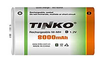 Baterie D (R20) nabíjecí 1,2V/8000mAh TINKO NiMH