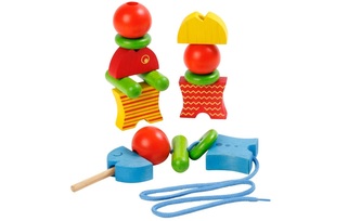 Voila Dřevěné navlékací rybky