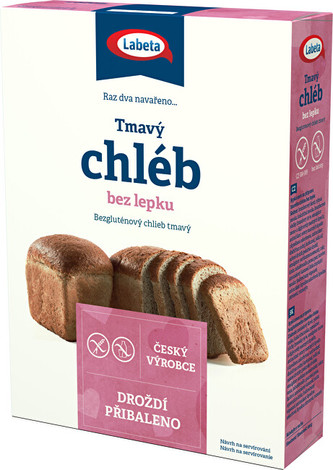 LABETA A.S. Chléb tmavý bez lepku 500 g