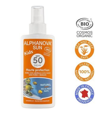 Alphanova Montbrun Opalovací krém ve spreji pro děti SPF 50 BIO 125g