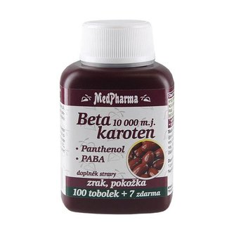 MedPharma Beta karoten 10 000 m.j. + panthenol + PABA 100 tob. + 7 tob. ZDARMA