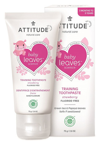 ATTITUDE Dětská zubní pasta ATTITUDE Baby leaves s příchutí jahody 75 g