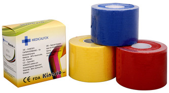 Medicalfox Tejpovací páska Kinezio 5 cm x 5 m Černá