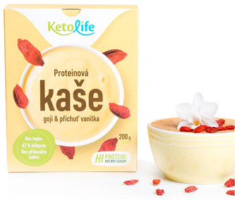 KetoLife Proteinová kaše - Goji a příchuť vanilka 5 x 40 g