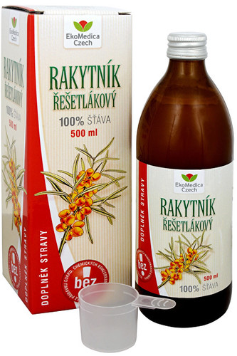 EkoMedica Czech Rakytník řešetlákový - 100% šťáva z rakytníku řešetlákového 500 ml