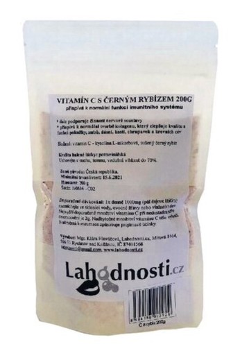 Lahodnosti Vitamín C s černým rybízem v prášku 200 g - podpora imunity