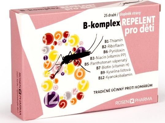 ROSENPHARMA Rosen B-komplex REPELENT Pro Děti 25 Tablet - - Megaknihy.cz