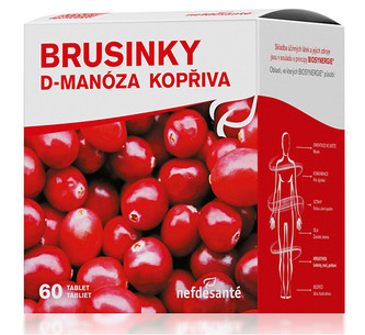 NEF DE SANTÉ Brusinky D-Manóza Kopřiva 60 tbl.