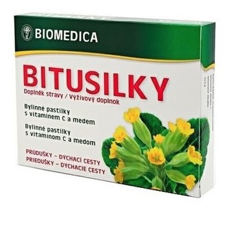 Biomedica Bitusilky pastilky s vit. C a medem 15 + 2 ks