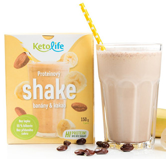 KetoLife Proteinový shake - Banány a kakao 5 x 30 g