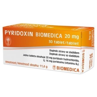 Biomedica Pyridoxin Biomedica 20mg 30 tbl.