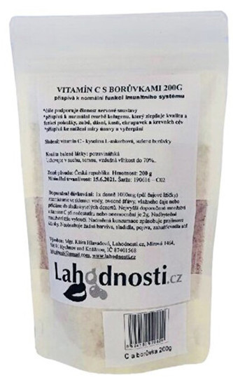 Lahodnosti Vitamín C s borůvkami v prášku 200g - podpora imunity