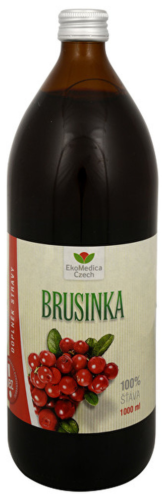EkoMedica Czech Brusinka - 100% šťáva z brusinky 1000 ml