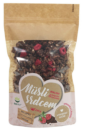 Topnatur Müsli srdcem Malina & Belgická čokoláda 250 g