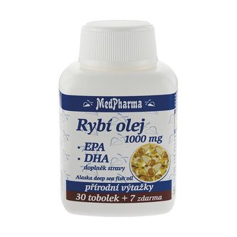 MedPharma Rybí olej 1000 mg – EPA + DHA 30 tob. + 7 tob. ZDARMA