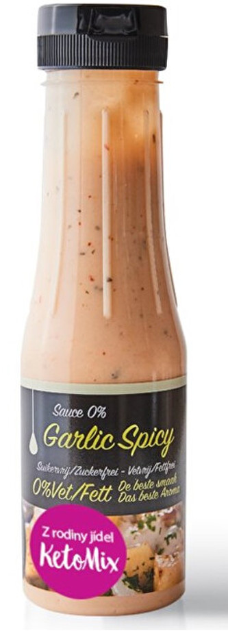 KetoMix Pikantní česnek dresink bez kalorií 250 ml