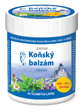 Simply You Koňský balzám SWISS chladivý 500 ml + 50 ml ZDARMA