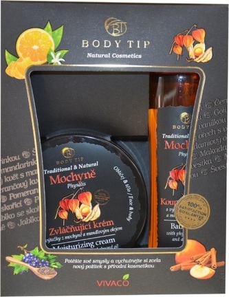 body tip Dárková kazeta Mochyně - zvláčňující krém 200 ml, pěna do koupele 200 ml