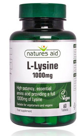 Natures Aid L-Lysín 1000 mg - 60 tablet