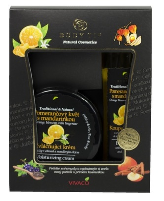 body tip Dárková kazeta Pomerančový květ s mandarinkou - Zvláčňující krém 200 ml + Pěna do koupele 200 ml