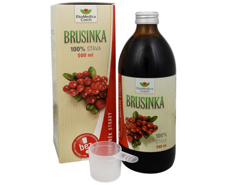 EkoMedica Czech Brusinka - 100% šťáva z brusinky 500 ml