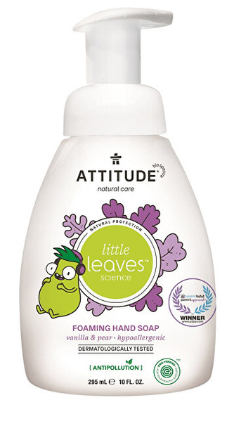 ATTITUDE Dětské pěnivé mýdlo na ruce ATTITUDE Little leaves s vůní vanilky a hrušky 295 ml