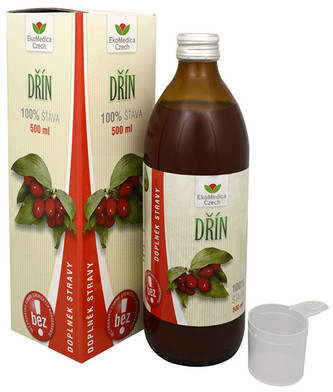 EkoMedica Czech Dřín - 100% šťáva z dřínu obecného 500 ml