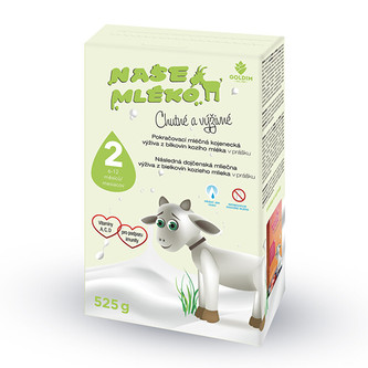 GOLDIM Naše mléko 2 pokr. výživa z kozího mléka 6-12 m 525 g