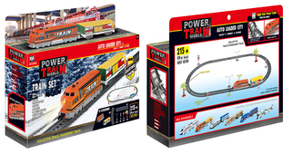 Vlaková dráha s červenou mašinkou, 215 cm