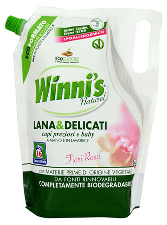 Winni´s Lana & Delicati hypoalergenní prací gel na vlnu s jemnou parfemací růže 800 ml