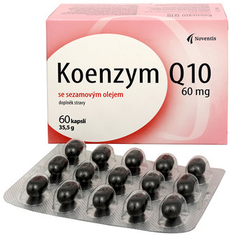 Noventis Koenzym Q10 60 mg se sezamovým olejem 60 kapslí