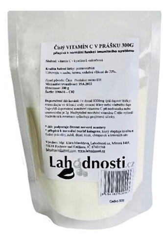 Lahodnosti 100% čistý vitamín C (kyselina askorbová) v prášku 300 g
