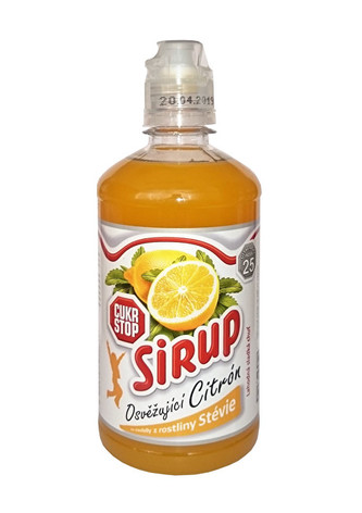 CukrStop CukrStop sirup se sladidly z rostliny stévie - příchuť citron