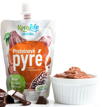 KetoLife Proteinové pyré - S jogurtem a čokoládovou příchutí 100 g
