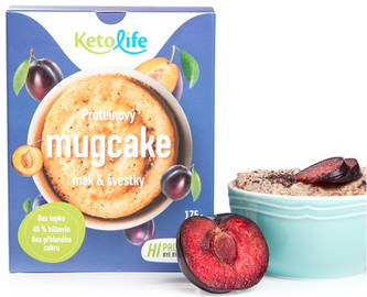 KetoLife Proteinový mugcake - Mák a švestky 5 x 35 g