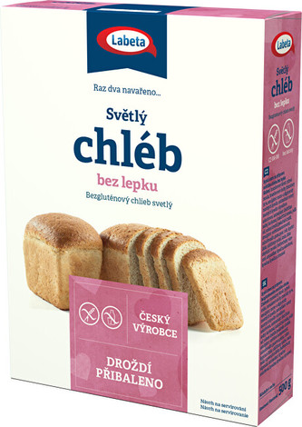 LABETA A.S. Chléb světlý bez lepku 500 g