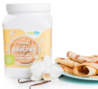 KetoLife Proteinové palačinky - Ovesné vločky a příchuť vanilka 350 g