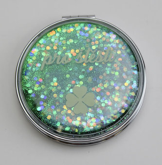 Zrcátko glitrové Pro štěstí - Dárková zrcátka